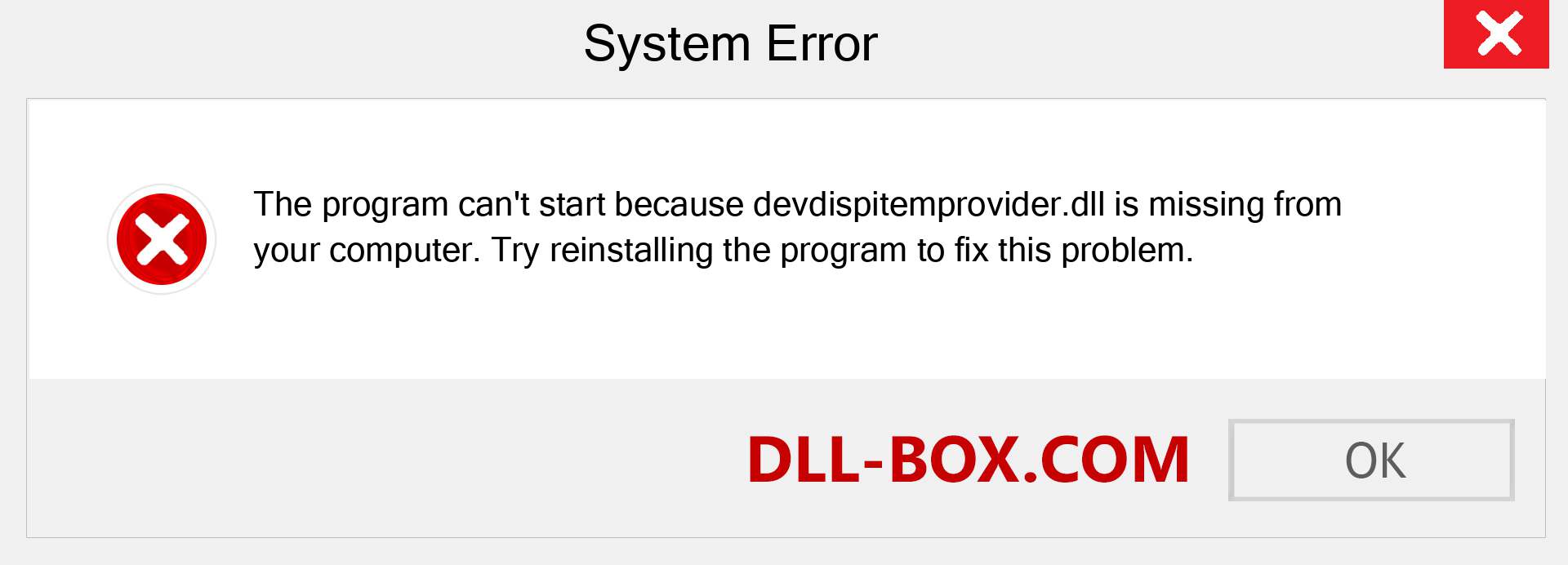  devdispitemprovider.dll file is missing?. Download for Windows 7, 8, 10 - Fix  devdispitemprovider dll Missing Error on Windows, photos, images